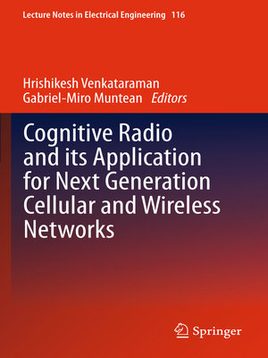 cover image of Cognitive Radio and its Application for Next Generation Cellular and Wireless Networks